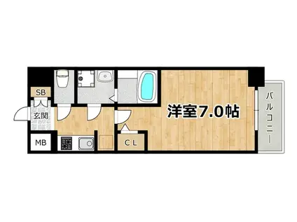 サムティ姫島FELICETO(1K/12階)の間取り写真