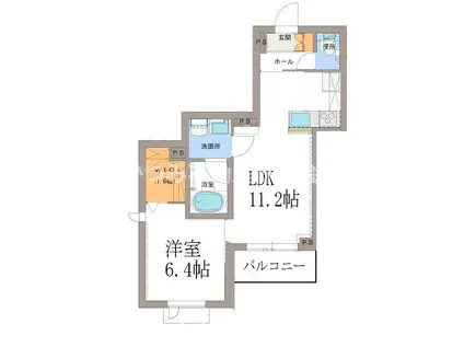 ネロミロス(1LDK/3階)の間取り写真