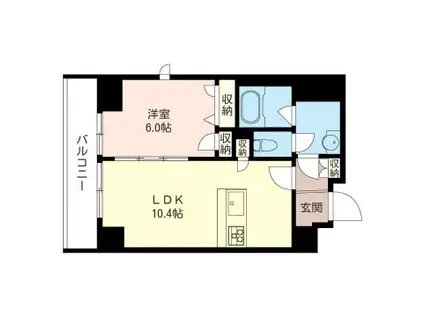 マストライフ秋葉原イースト(1LDK/4階)の間取り写真