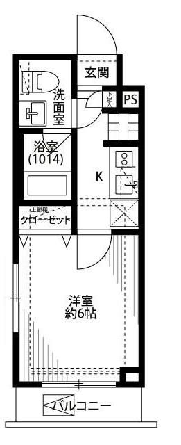 プレール・ドゥーク上池袋(1K/3階)の間取り写真