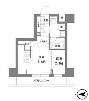 ラグゼナ錦糸町(1DK/5階)の間取り写真