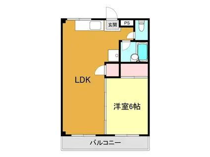 ラビットハウスエイトワン(1LDK/1階)の間取り写真