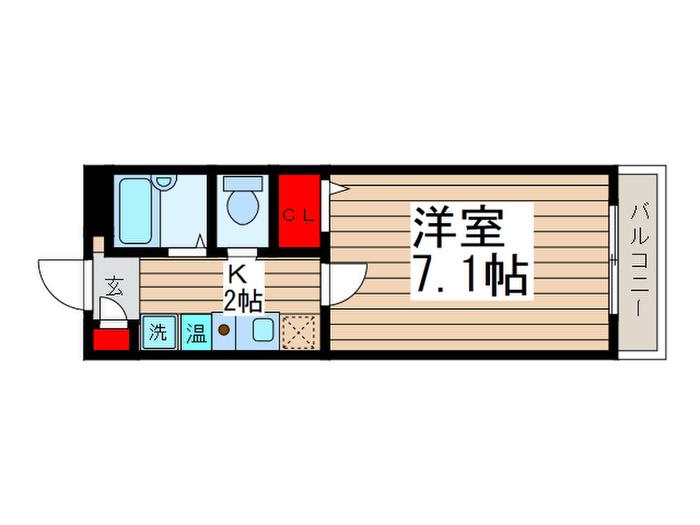 フォレストパ-ク(1K/3階)の間取り写真
