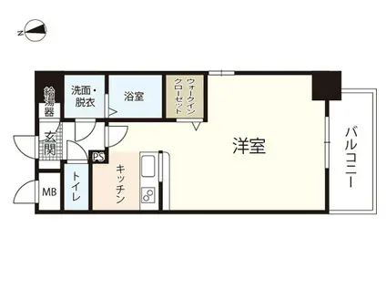 DAIYA KOMACHI-BLD(1K/4階)の間取り写真