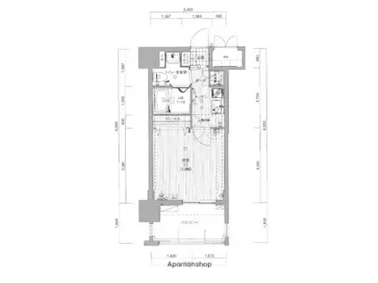 サヴォイ・ブロードストリート(1K/8階)の間取り写真