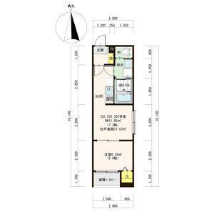 OKIMI HOUSE(1DK/3階)の間取り写真
