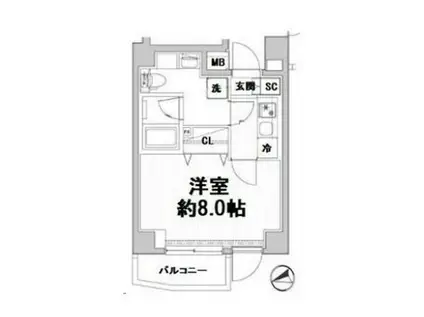 MASTERMIND JUBAN/マスターマインド十番(1K/3階)の間取り写真