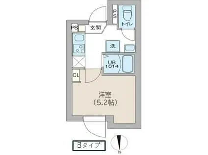 レピュア高円寺レジデンス(1K/2階)の間取り写真