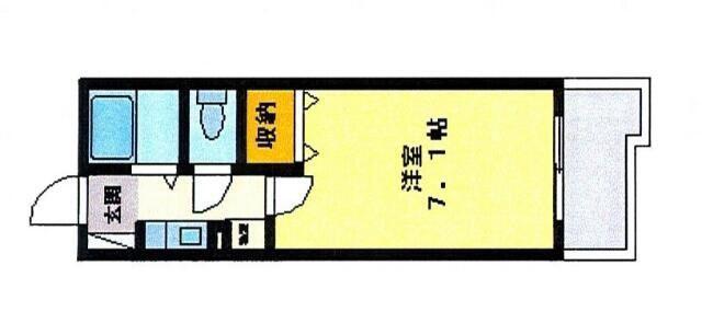 ハートピア鍛冶町(1K/5階)の間取り写真