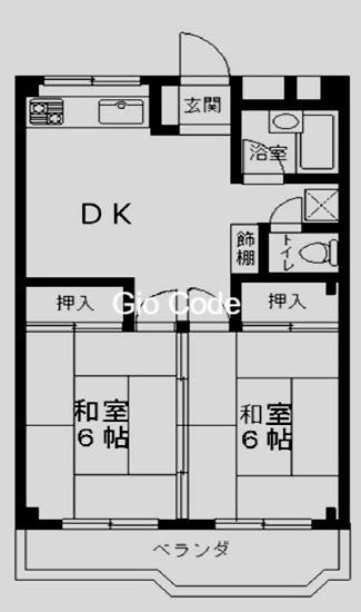マンションウィンディ(2DK/3階)の間取り写真