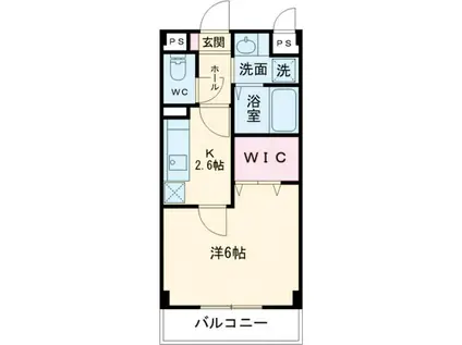 アンプルールフェール堺東(1K/2階)の間取り写真