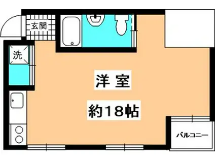 8MIX(ワンルーム/2階)の間取り写真