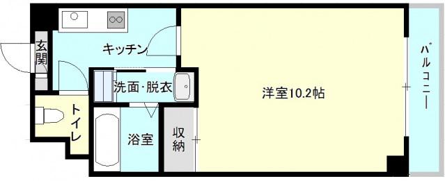 GRACE STATION CITY(1K/5階)の間取り写真