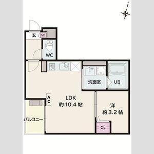 JACK TSUTSUMII(1LDK/2階)の間取り写真
