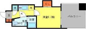 SERENITE本町エコート(1K/6階)の間取り写真