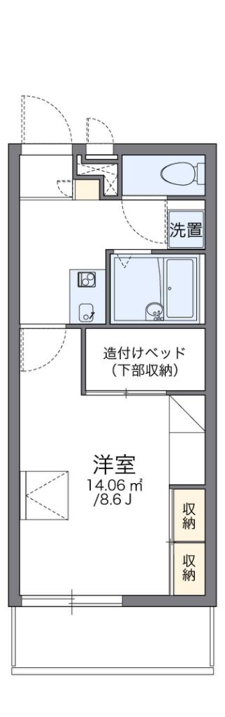レオパレスソレイユIII(1K/3階)の間取り写真