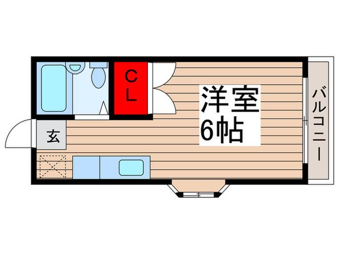 エステートピアシオン(ワンルーム/2階)の間取り写真