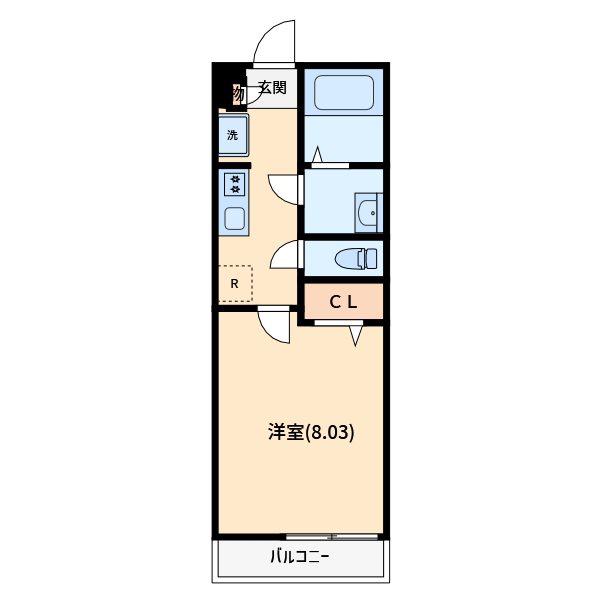 グレイス北戸田(1K/2階)の間取り写真