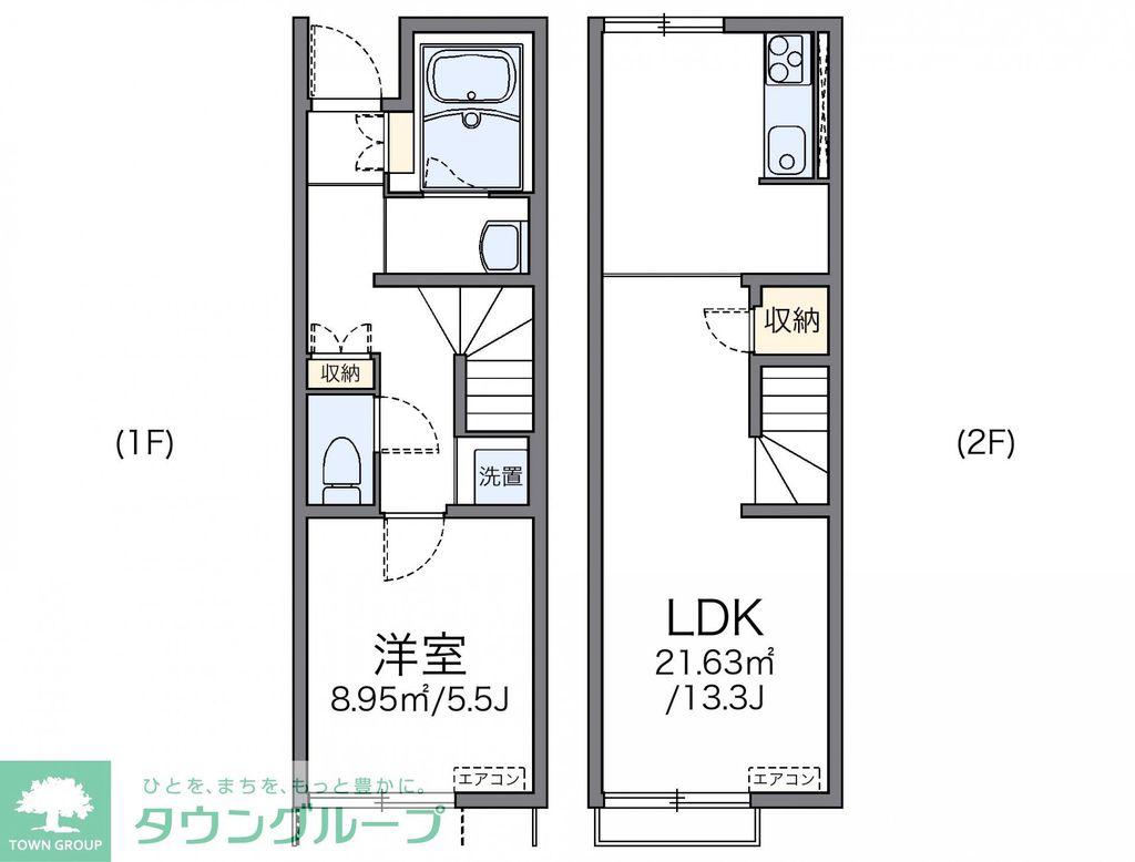 レオネクストカラーズ(1LDK/1階)の間取り写真