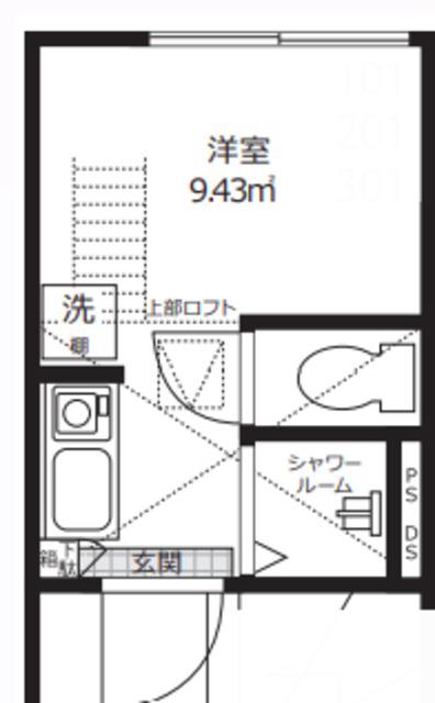 QUQURI TOKYO SHINJUKU(ワンルーム/1階)の間取り写真