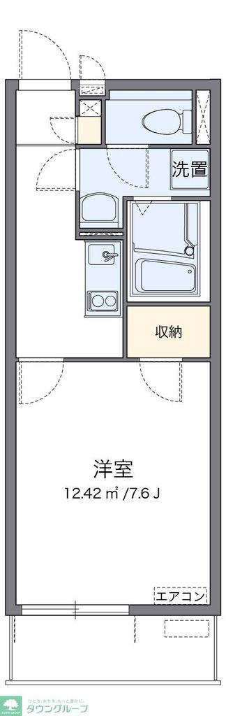 レオネクストカサ フェリス(1K/1階)の間取り写真