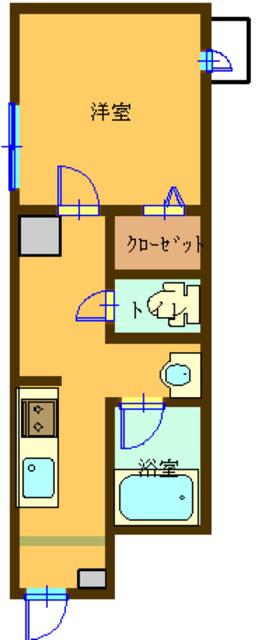 日辰ONEマンション(1K/4階)の間取り写真