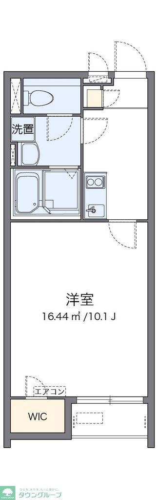 クレイノFERIO(1K/1階)の間取り写真