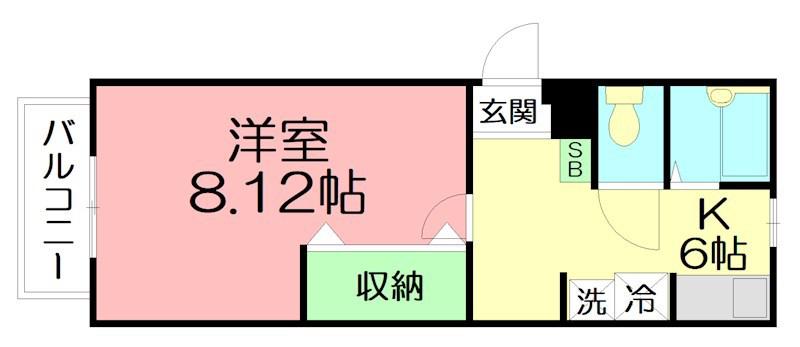 マーレ TAKEI 参番館(1K/1階)の間取り写真