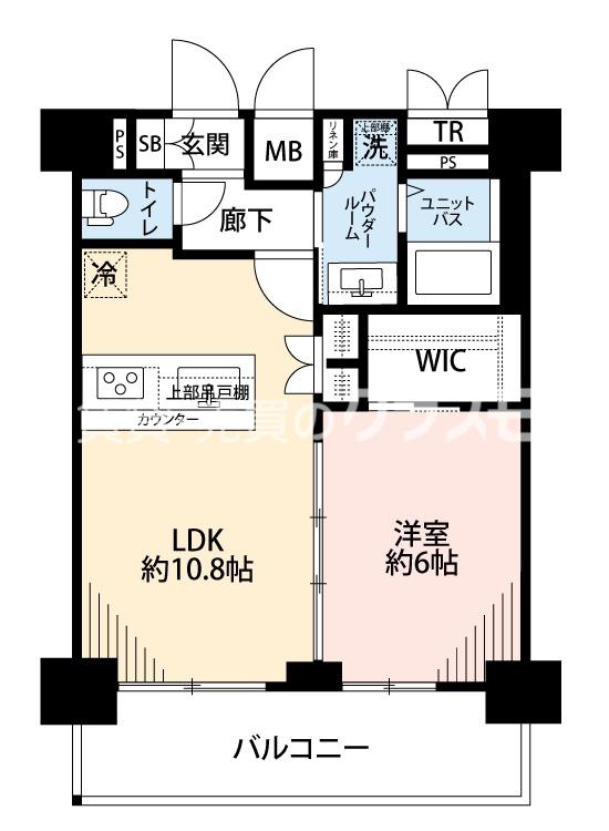 プレサンス九条グランデリーヴ(1LDK/11階)の間取り写真