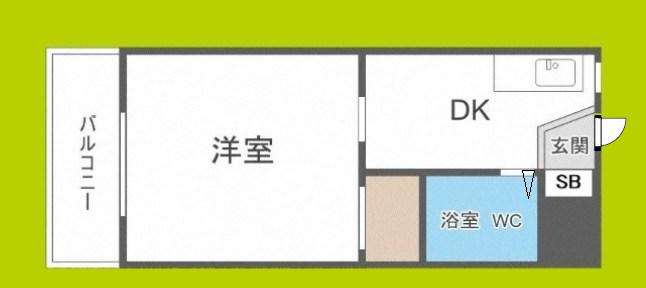 STEADY三国本町(1K/3階)の間取り写真