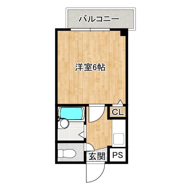 ウエルネス上本町(1K/5階)の間取り写真