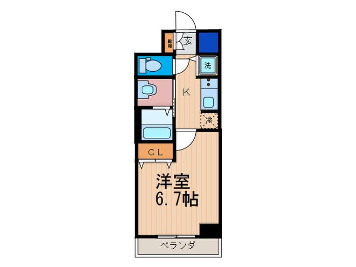 PIERIS GARDEN(1K/3階)の間取り写真