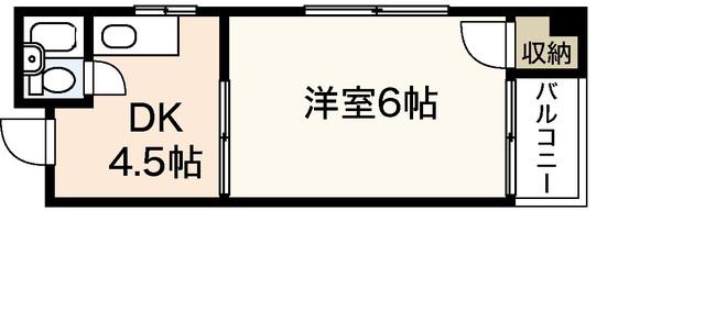 ハイムイトウ(1DK/3階)の間取り写真