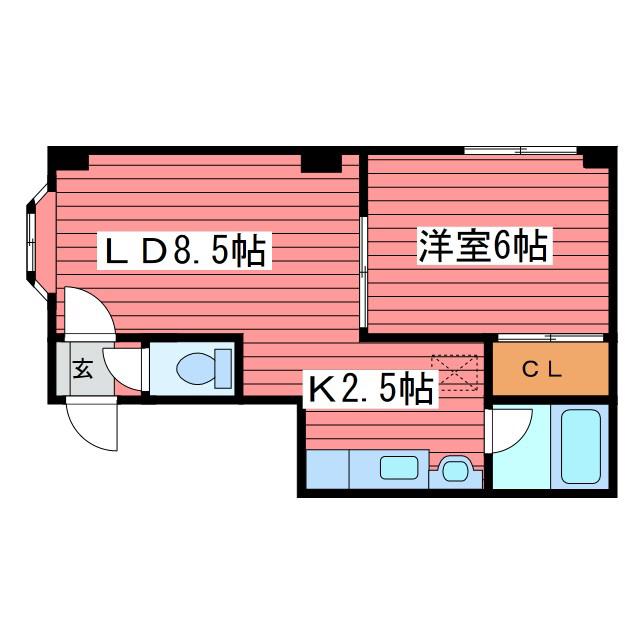 セトル西岡II(1LDK/1階)の間取り写真