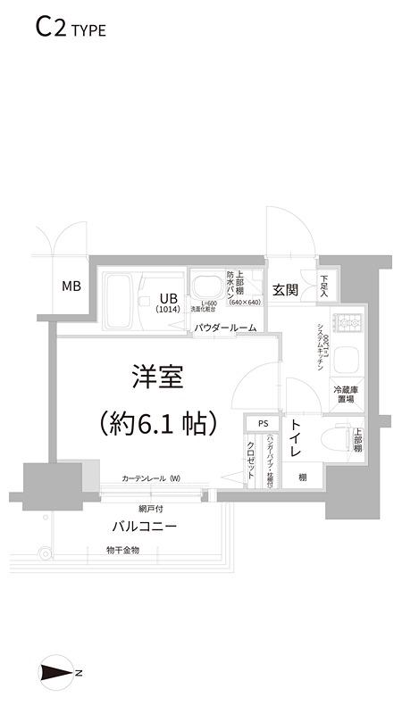 エスリード江坂セントラム(1K/10階)の間取り写真