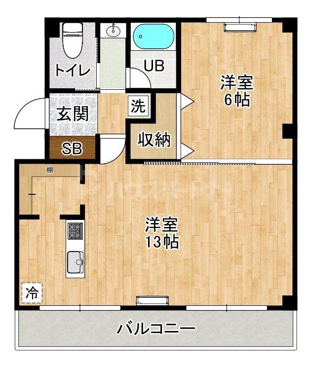 REDEAL北小金(1LDK/2階)の間取り写真