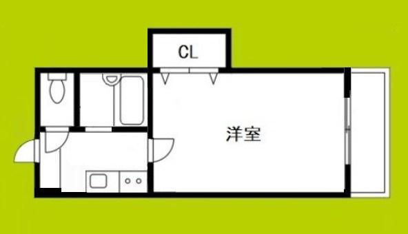 クオーレ十三東(1K/6階)の間取り写真
