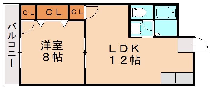 AVANZARE(1LDK/1階)の間取り写真