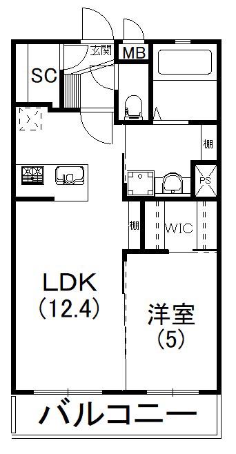 クオーレ ルミノーザ(1LDK/3階)の間取り写真