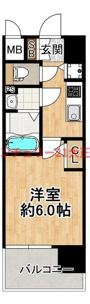 エスリード大阪エヴォルツ(1K/12階)の間取り写真
