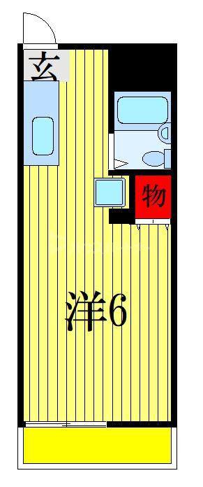 フォレスト湊(ワンルーム/2階)の間取り写真