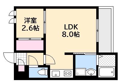 REGALEST BRILLER草津(1LDK/3階)の間取り写真