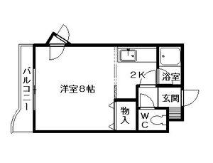カンパ-ナ平岸(1K/4階)の間取り写真