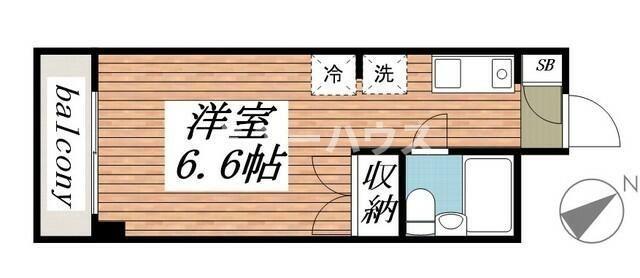 エステート光PART3(ワンルーム/3階)の間取り写真