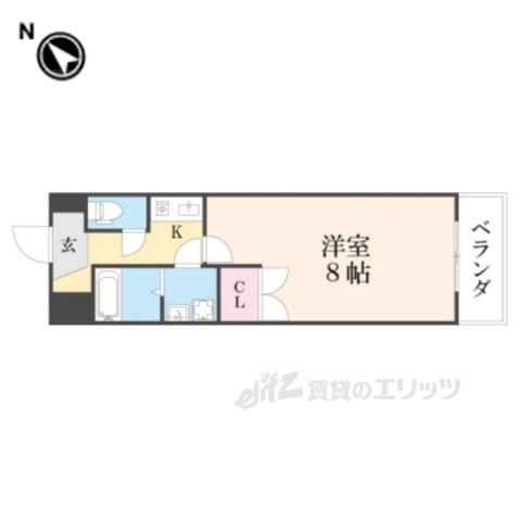 湖南コーポレーションⅡ(1K/2階)の間取り写真
