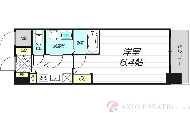 コンフォリア江坂広芝町(1K/7階)の間取り写真