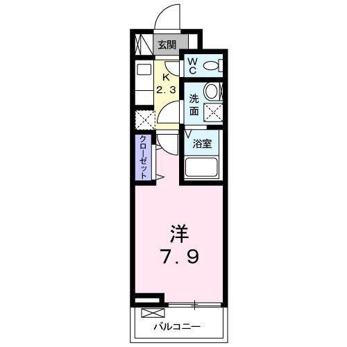 セントジェームスアパ-トメント(1K/3階)の間取り写真