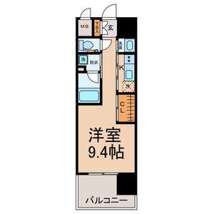 GRAND ESPOIR IZUMI(1K/7階)の間取り写真