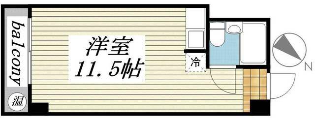 トーカン新宿第2キャステール(ワンルーム/9階)の間取り写真