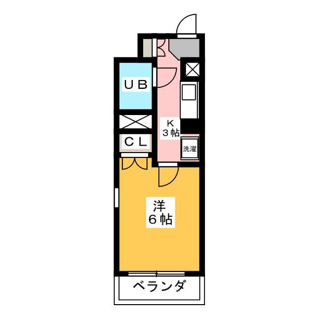 カサ・グランデ・蓮根(1K/4階)の間取り写真